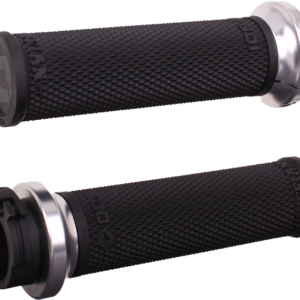 Rufian Grips Black/Silver Cable Throttle
