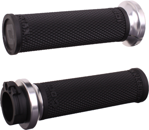 Rufian Grips Black/Silver Cable Throttle