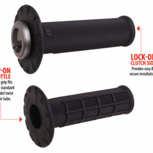 Universal Lock On Grips Half Waffle Black/Silver