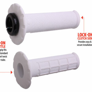 Universal Lock On Grips Pro Half Waffle White/Black (Soft)