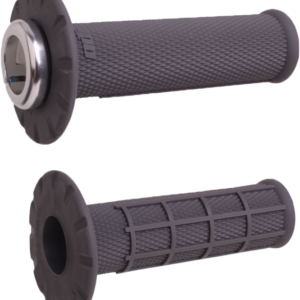 Micro X Lock On Grips Half Waffle Graphite/Silver