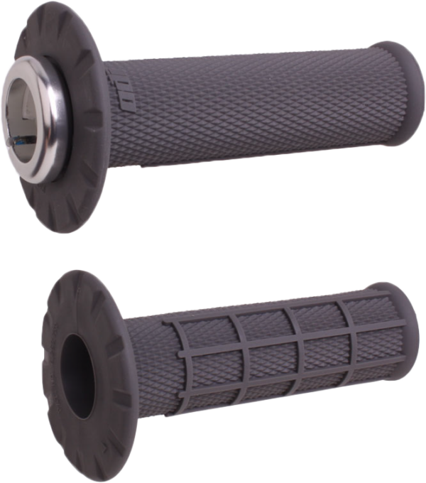 Micro X Lock On Grips Half Waffle Graphite/Silver